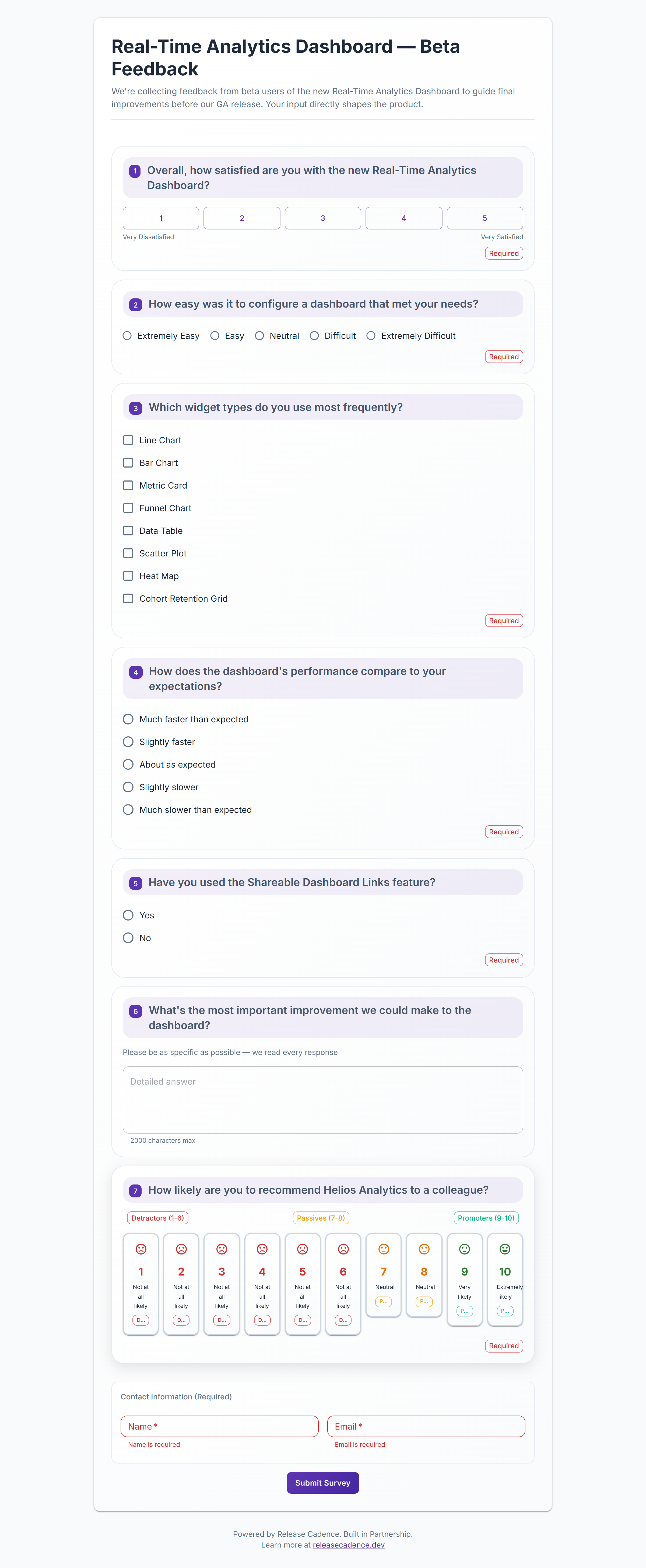 Survey Template Builder